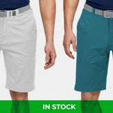 Golf Shorts White & Aqua